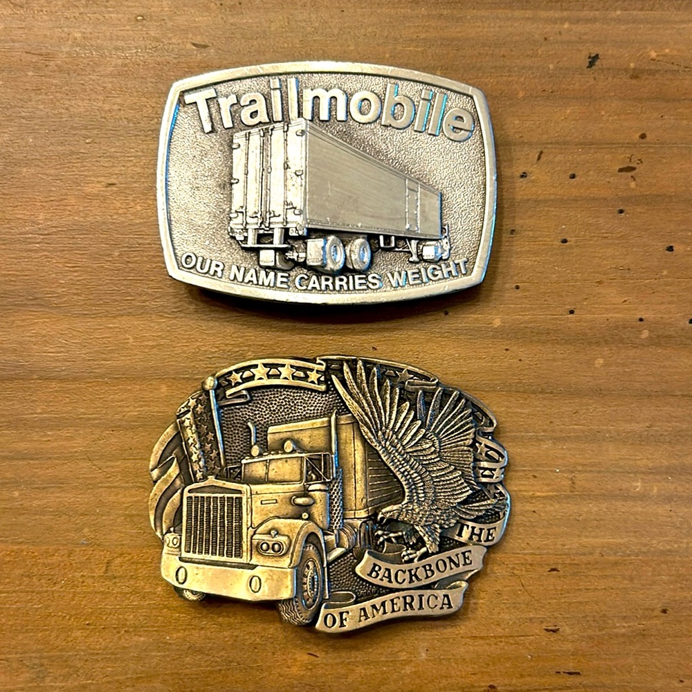 Belt Buckles Trucker Themed qty 2
